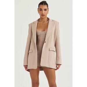 House of CB Marta Latte Tailored Oversized Timeless Blazer Chic Preppy NWT XS